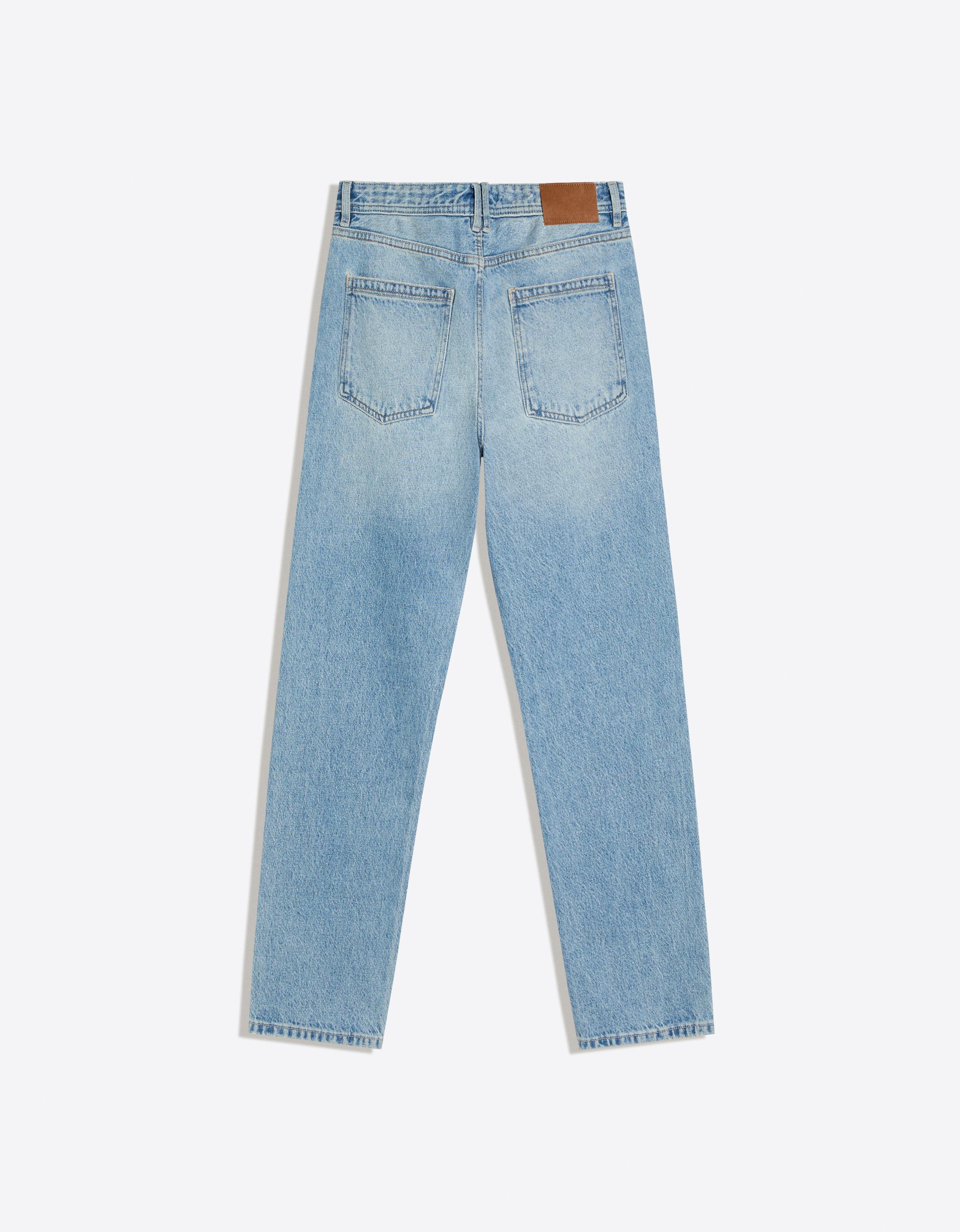 Bershka Jean straight fit — Bleu lavé