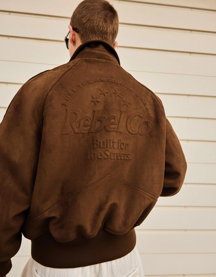 Veste Suédine Marron
