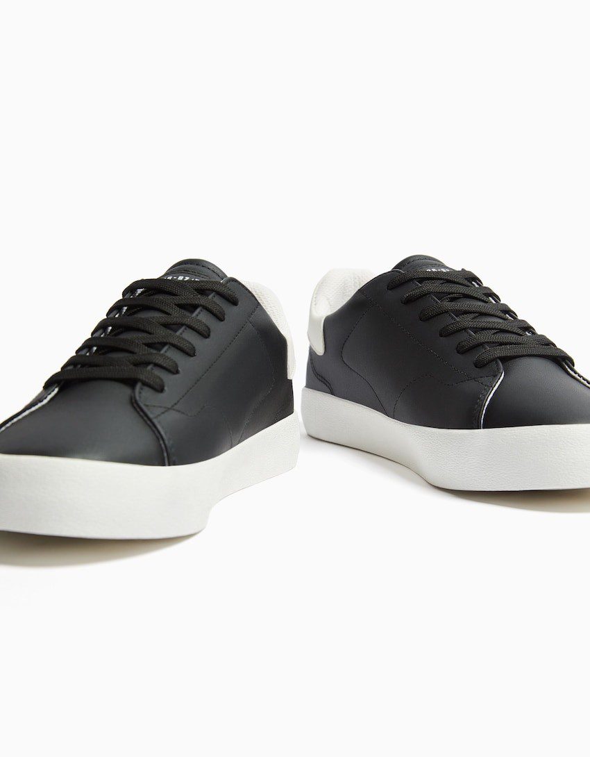 Bershka Street Canvas Low-Tops — Black