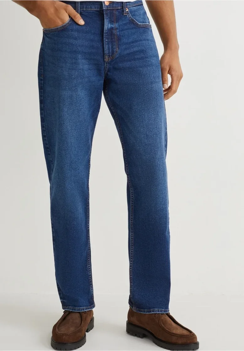 Pull&Bear Dark Blue Regular Fit Jeans — Navy
