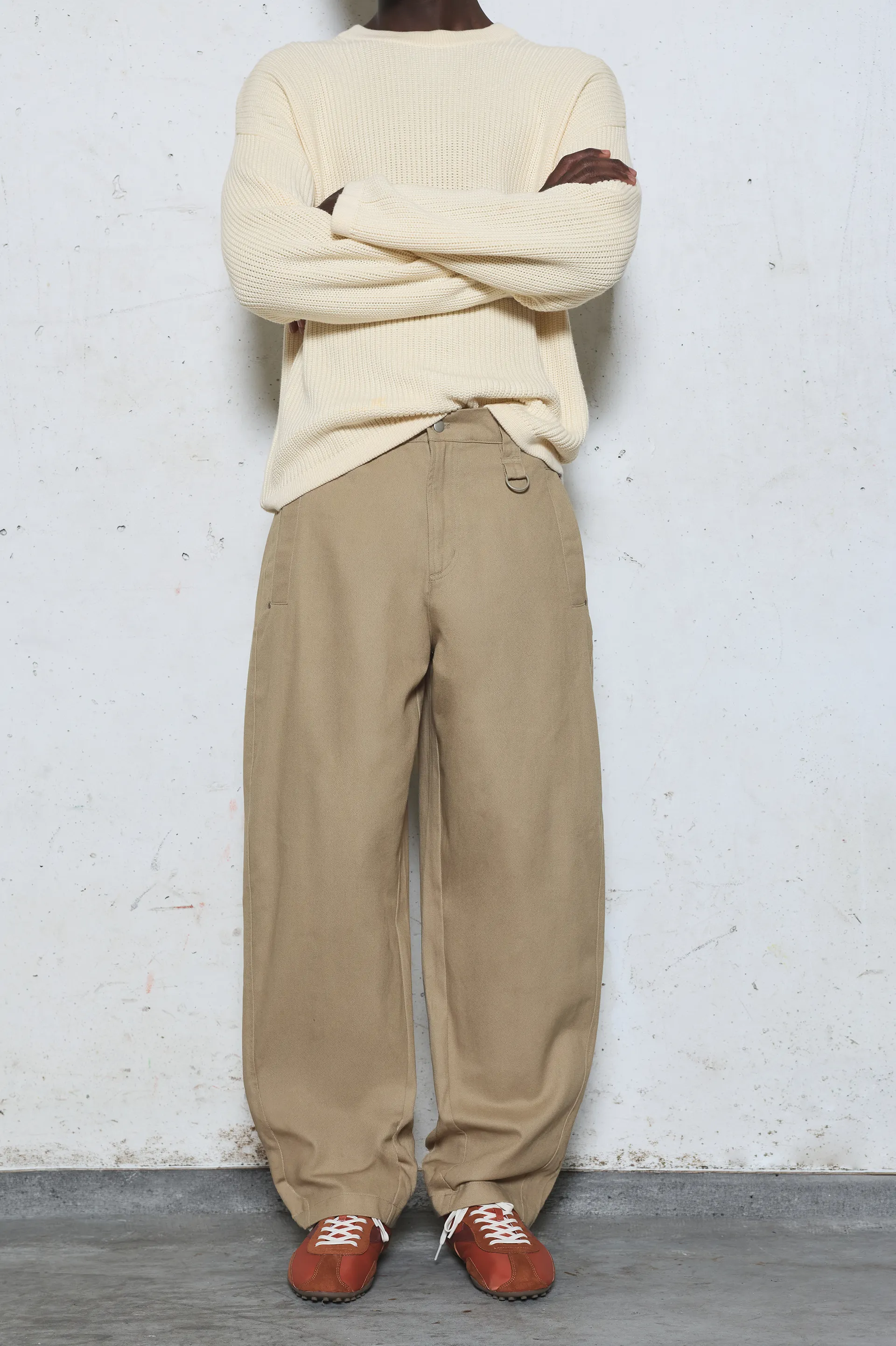Pantalon barrel — Brun vigoré