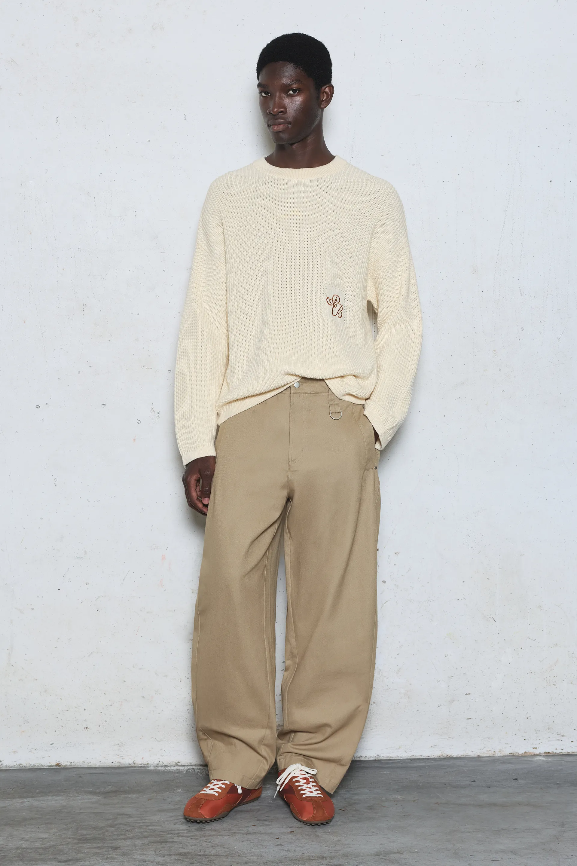 Pantalon barrel — Brun vigoré