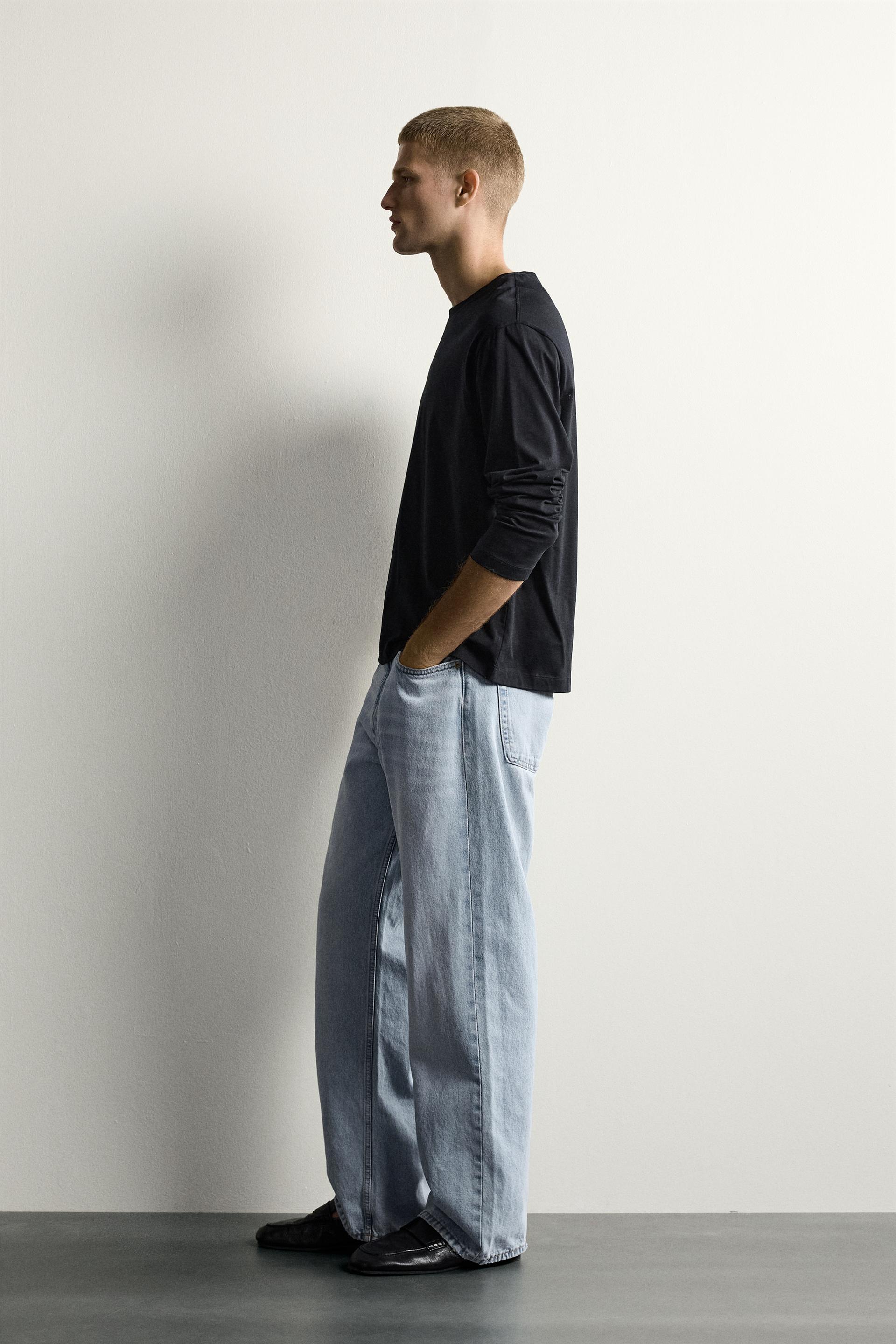 Zara JEAN LOOSE FIT — Sky Blue