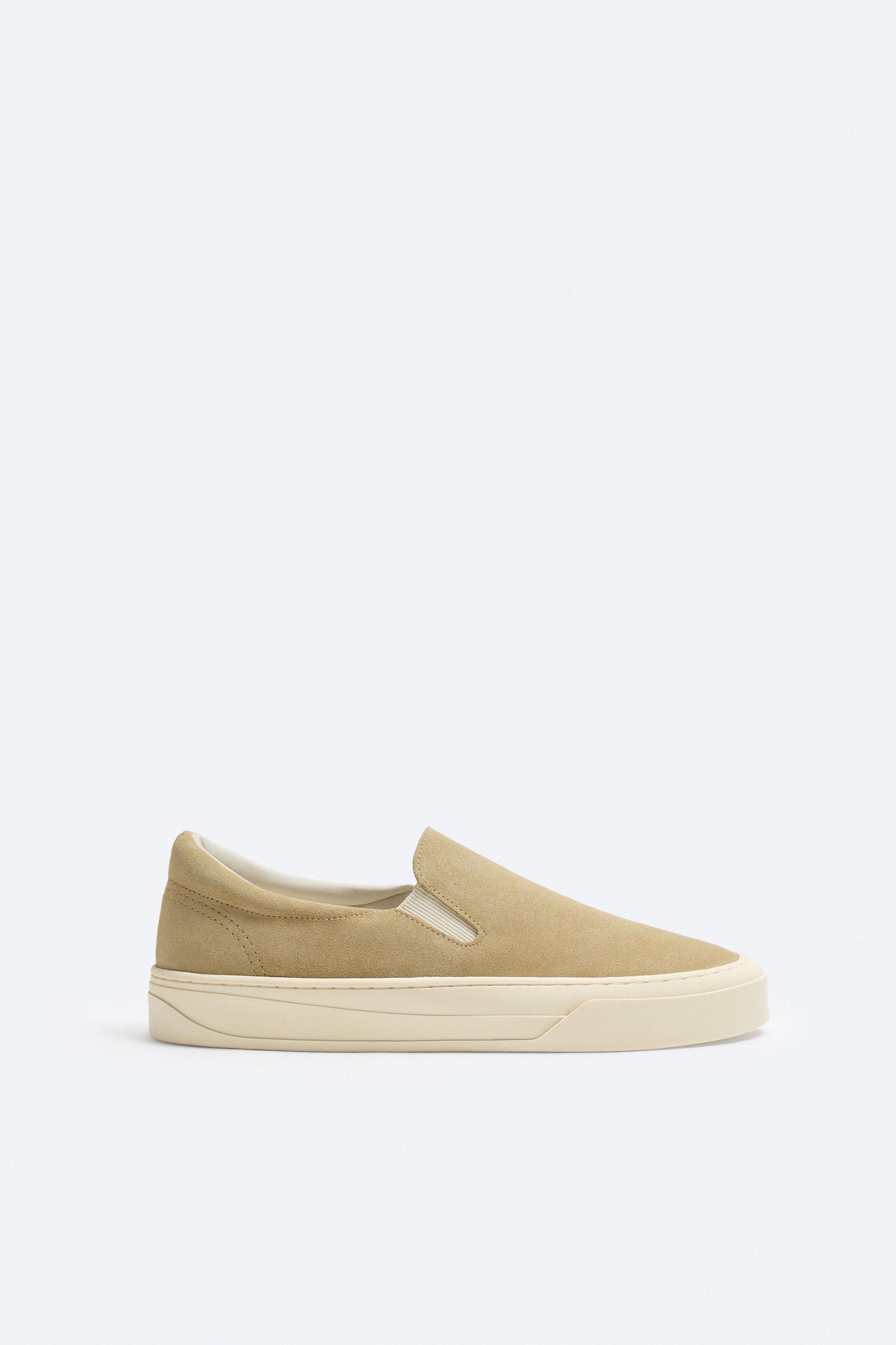 Yaxlit Slip-On Cuir
