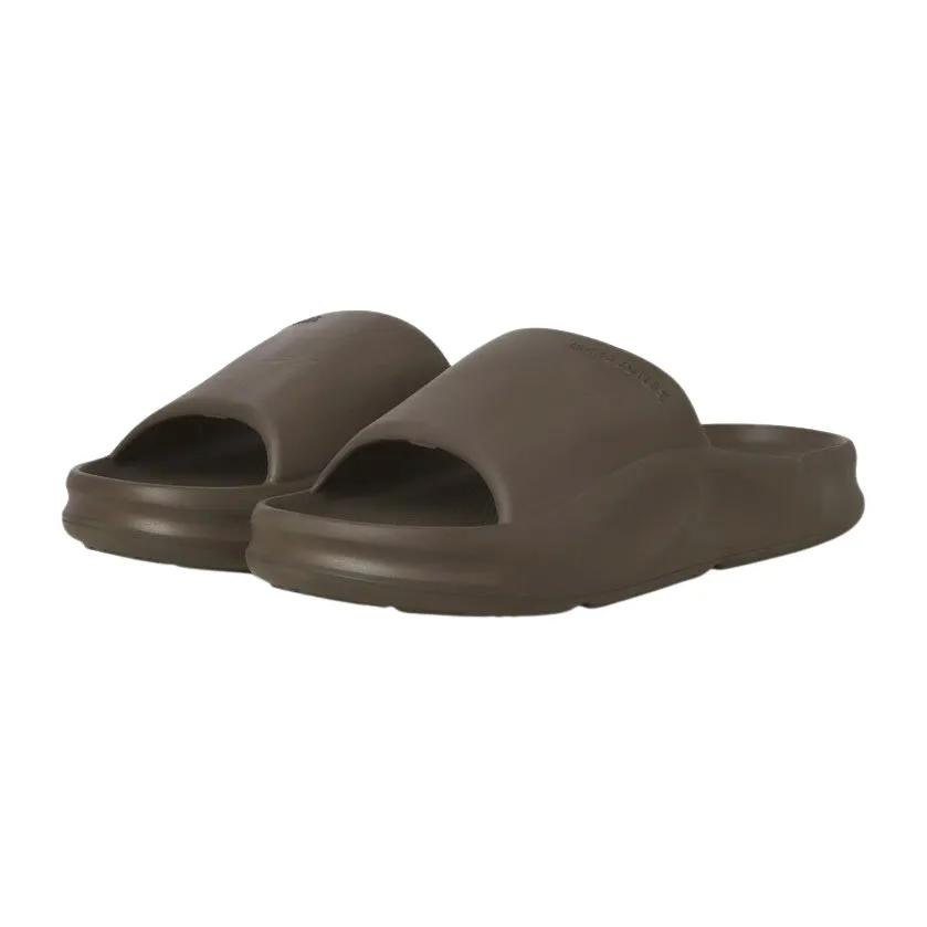 Jack  & Jones Comfort Cushioned Slide Sandals — Brown