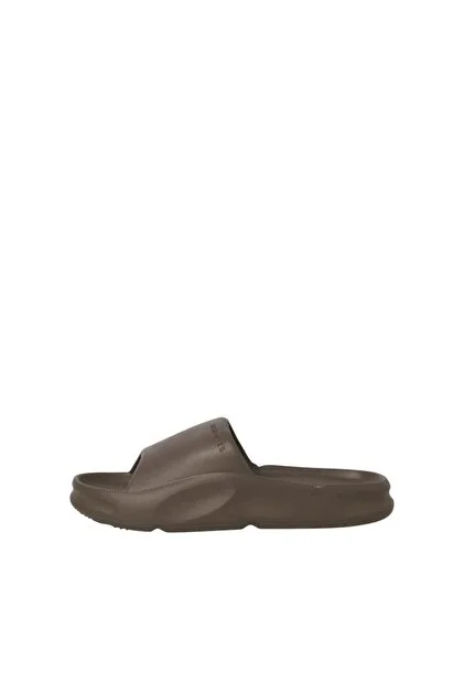 Jack  & Jones Comfort Cushioned Slide Sandals — Brown