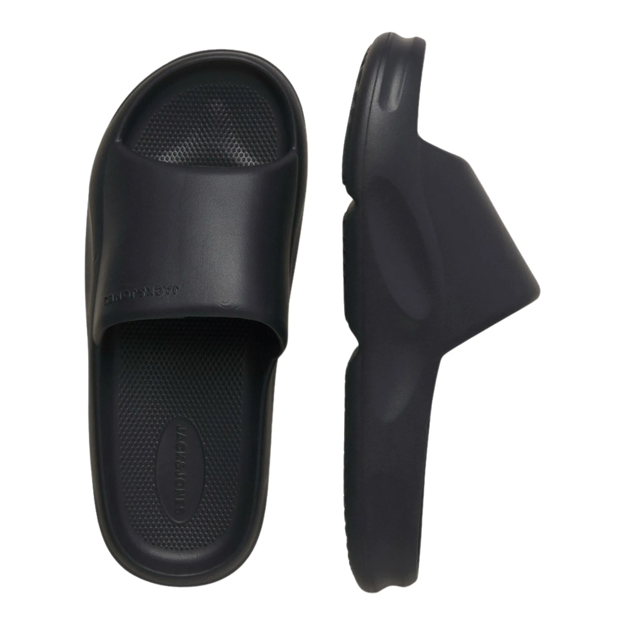 Jack  & Jones Comfort Cushioned Slide Sandals — Navy