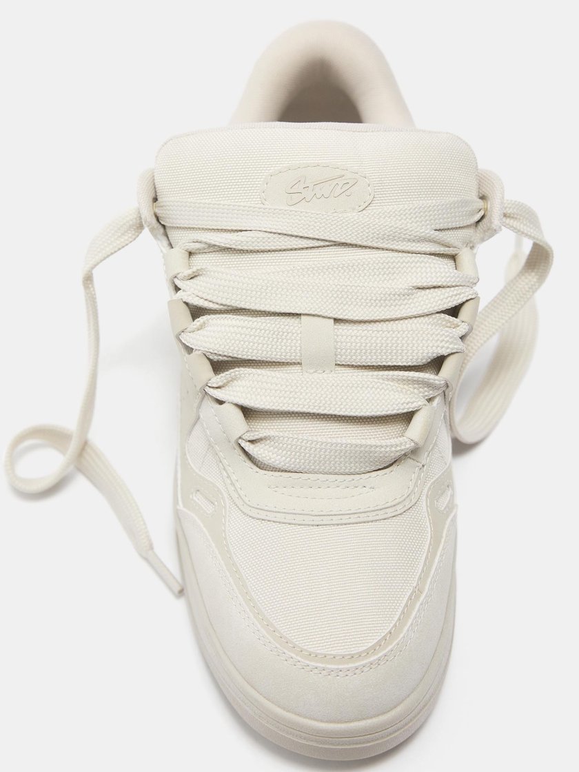 Pull&Bear Cream Low-Top Sneakers — Cream