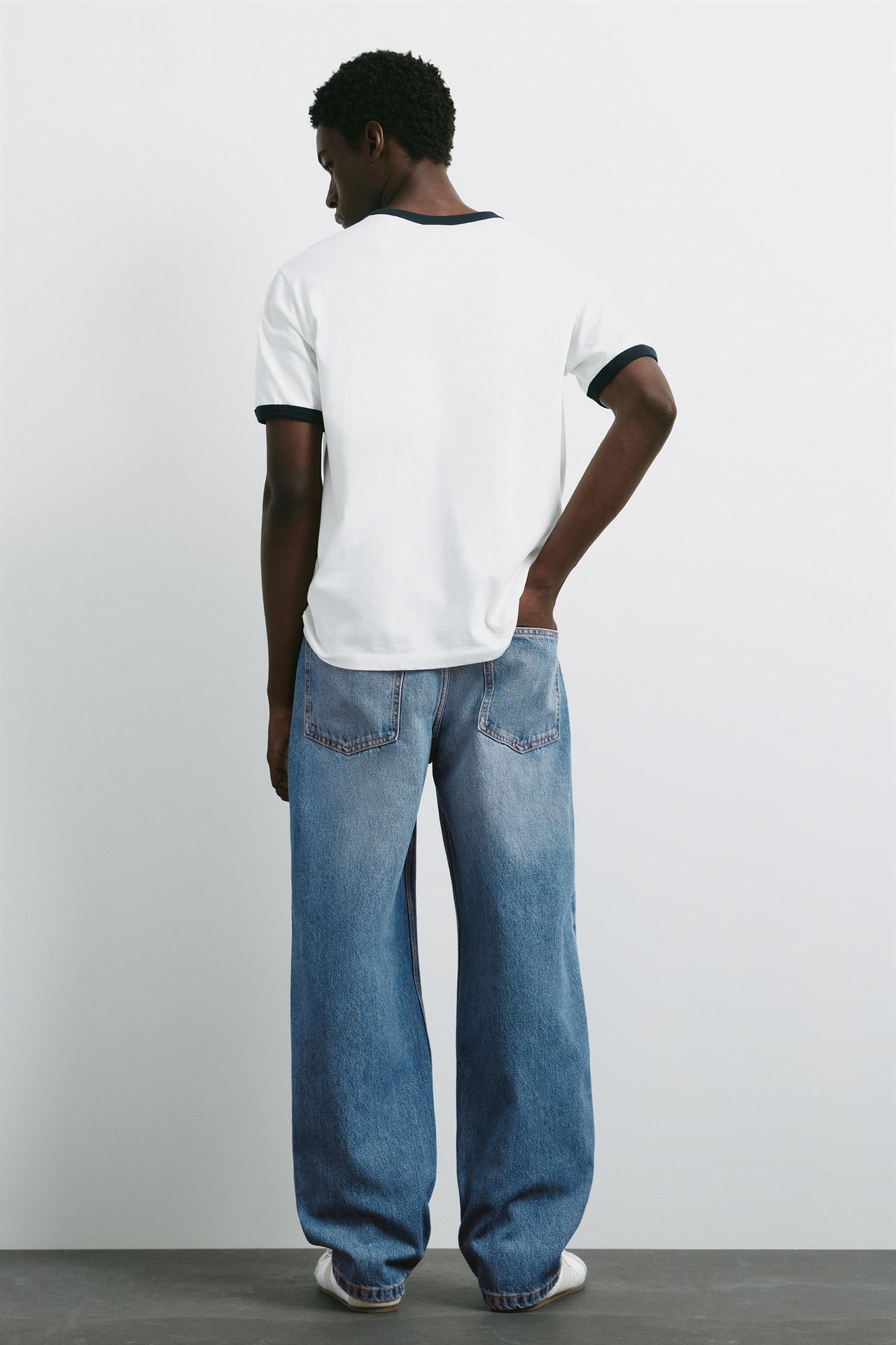 Pull&Bear Baggy Indigo Denim Jeans — indigo
