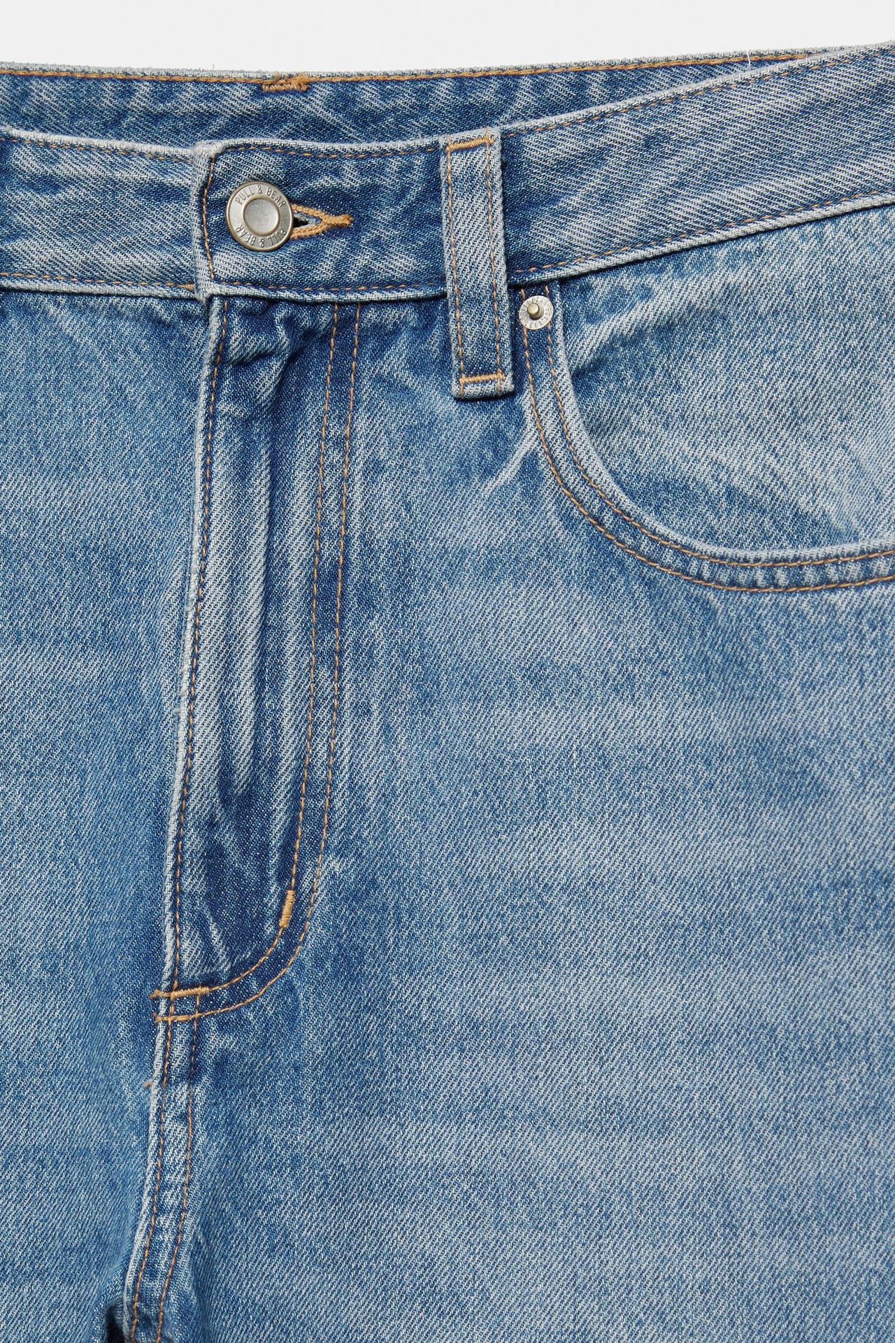 Pull&Bear Baggy Indigo Denim Jeans — indigo