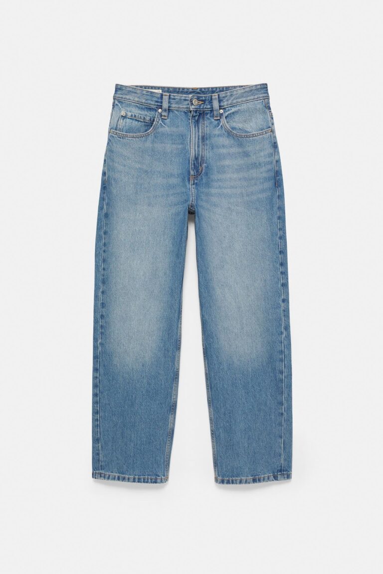 Pull&Bear Baggy Indigo Denim Jeans — indigo