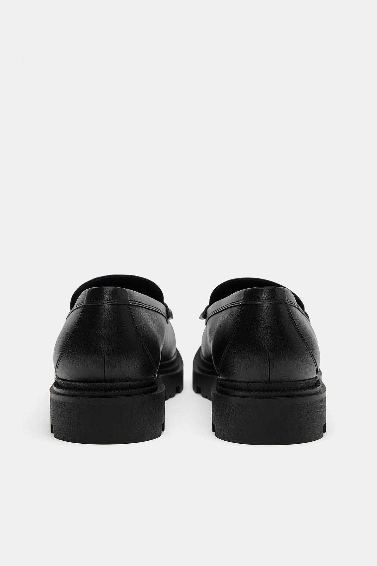 Pull&Bear Classic Leather College Shoes — black