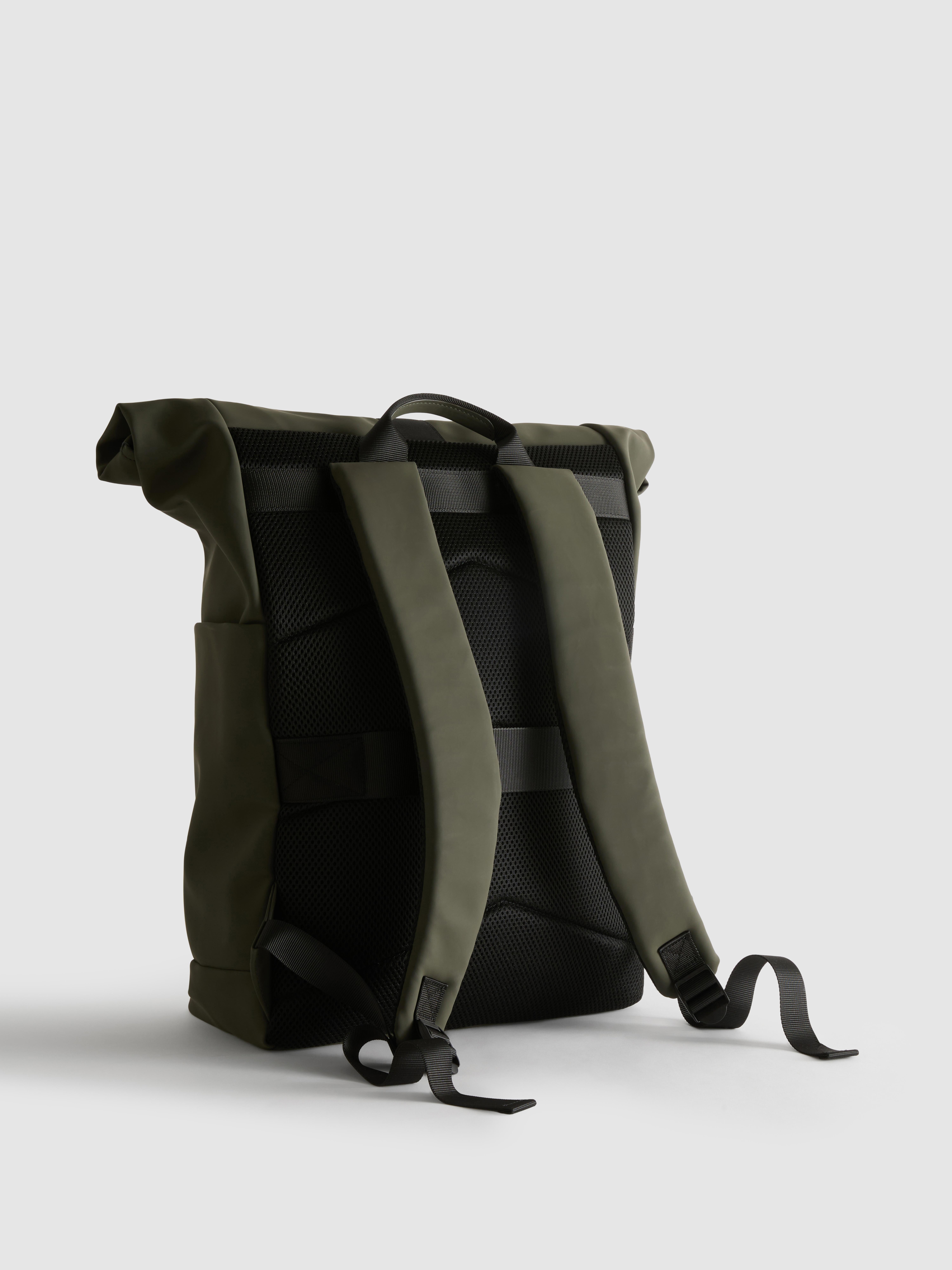 Roll-top waterproof backpack — Khaki