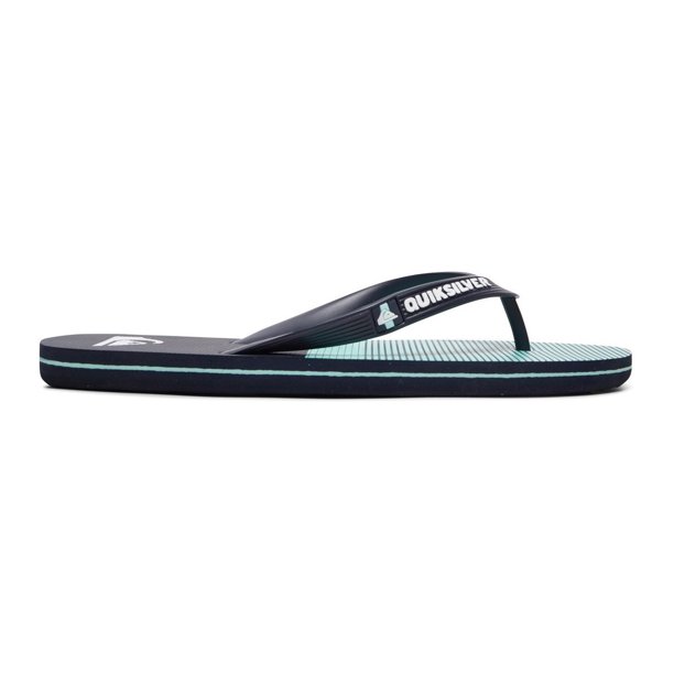 Striped Two-Tone Flip Flops — Mint