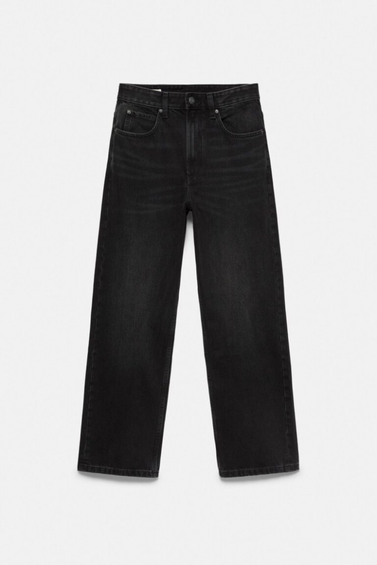 Pull&Bear Baggy Indigo Denim Jeans — Black