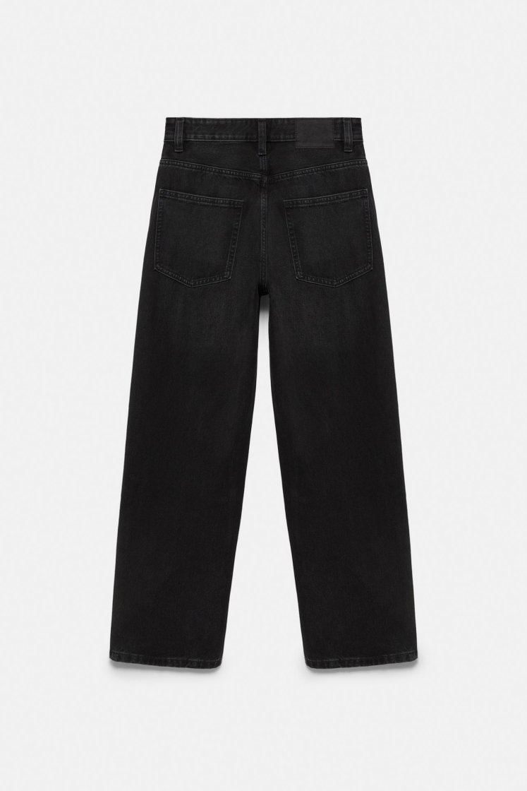Pull&Bear Baggy Indigo Denim Jeans — Black