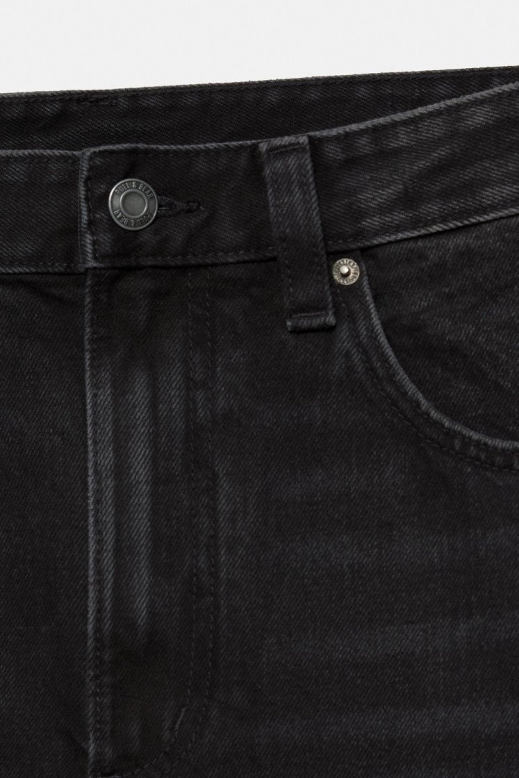 Pull&Bear Baggy Indigo Denim Jeans — Black