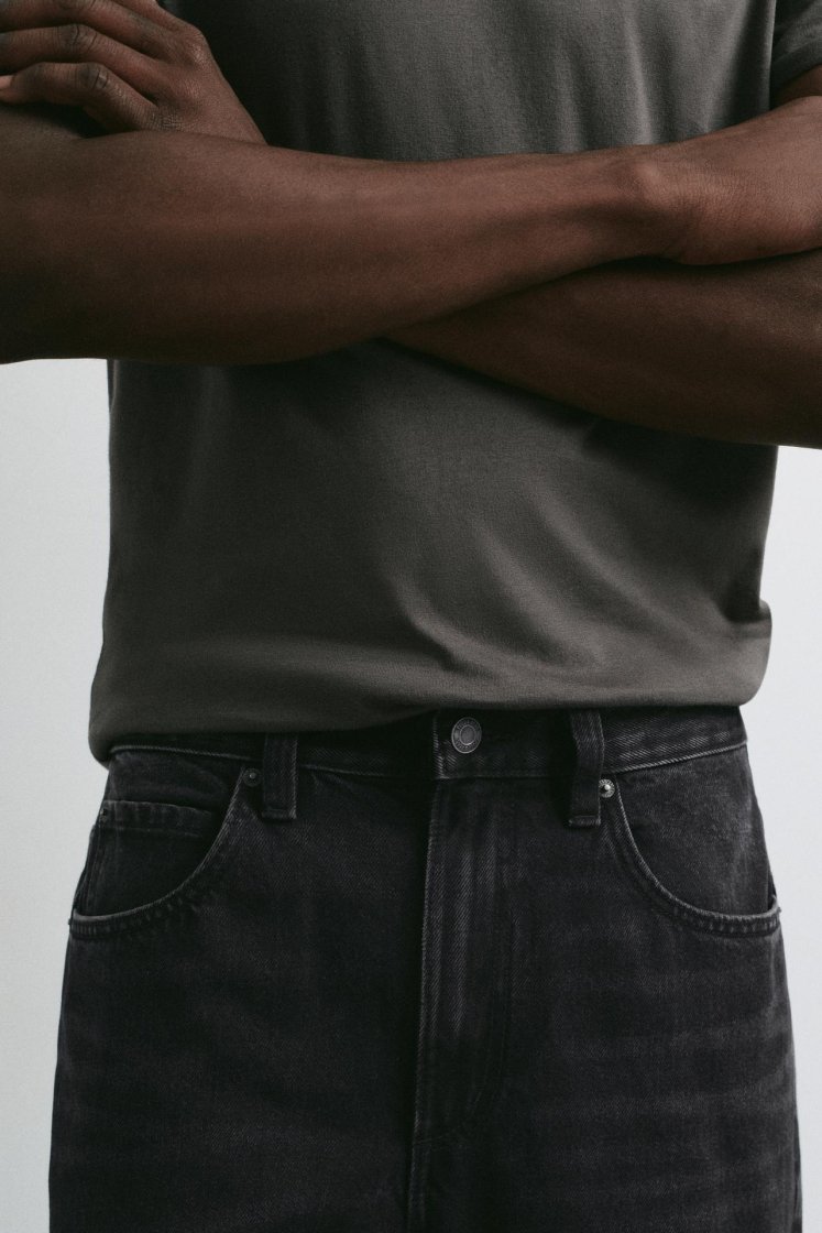 Pull&Bear Baggy Indigo Denim Jeans — Black