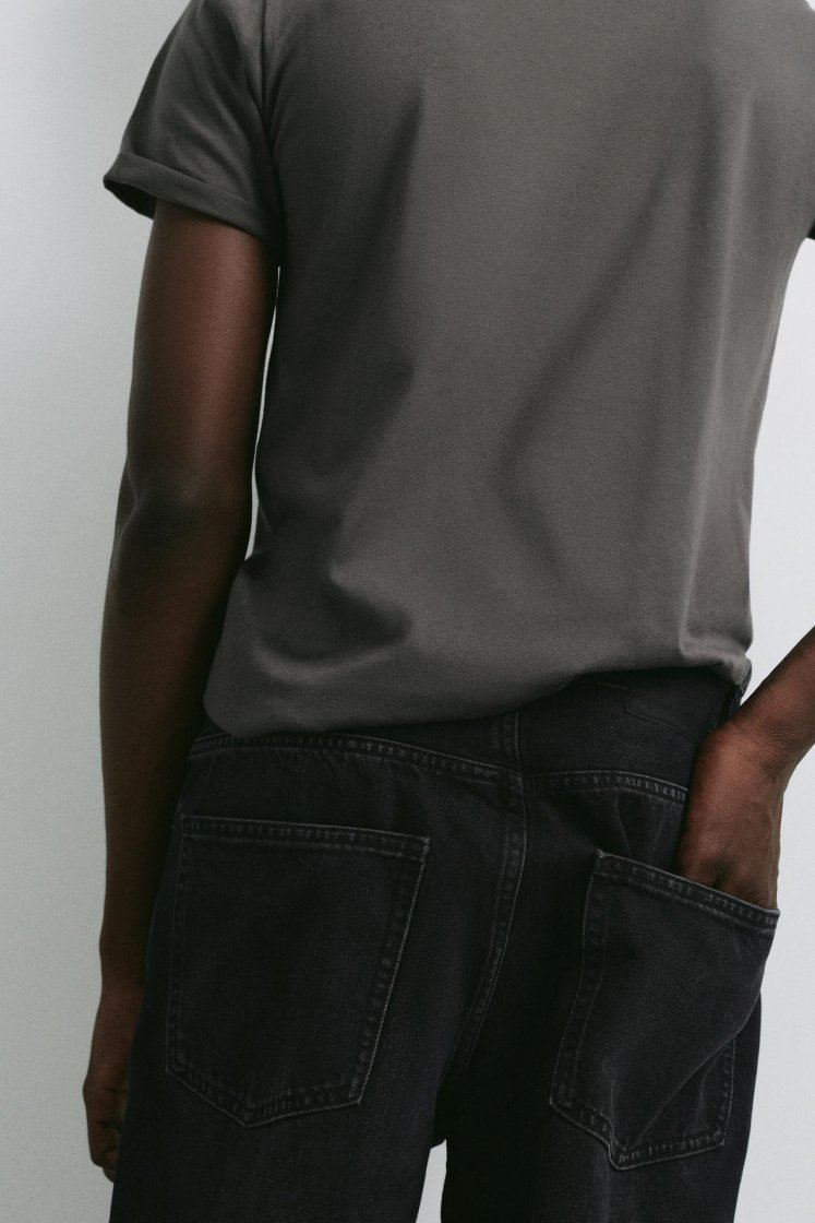 Pull&Bear Baggy Indigo Denim Jeans — Black