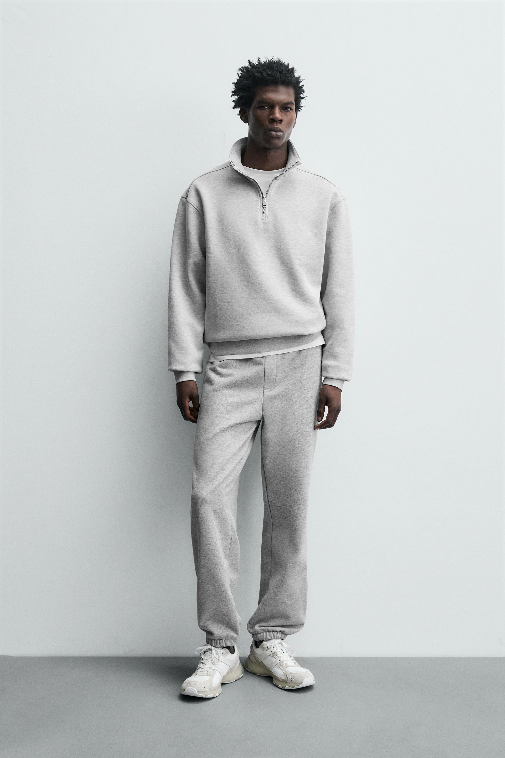 BASIC QUARTER-ZIP SWEATSHIRT