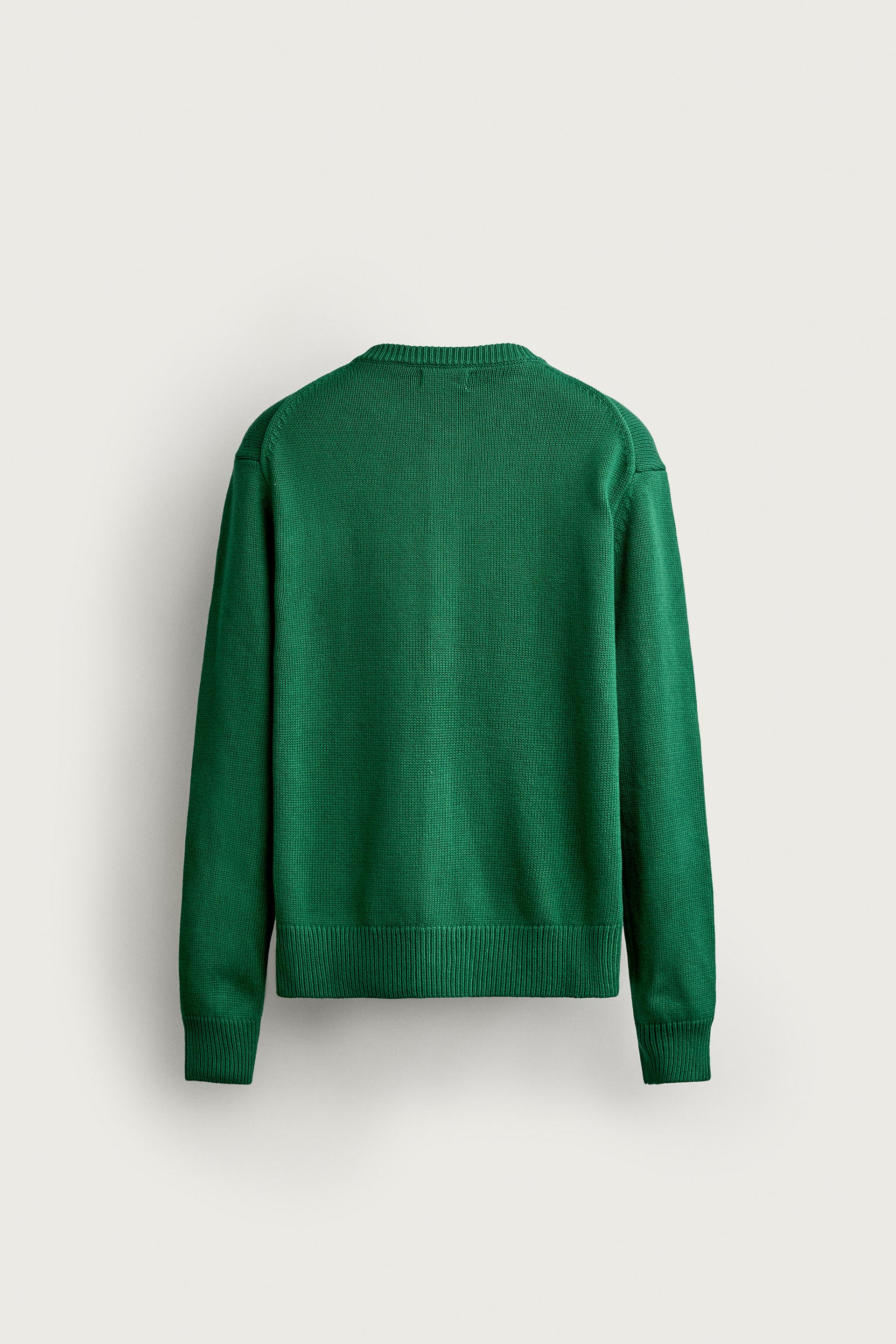 Zara Relaxed Cotton-Blend Cardigan — Green