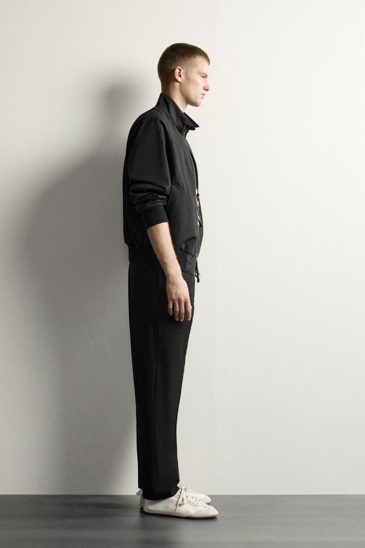 Zara COMFORT JOGGER WAIST PANTS — Black