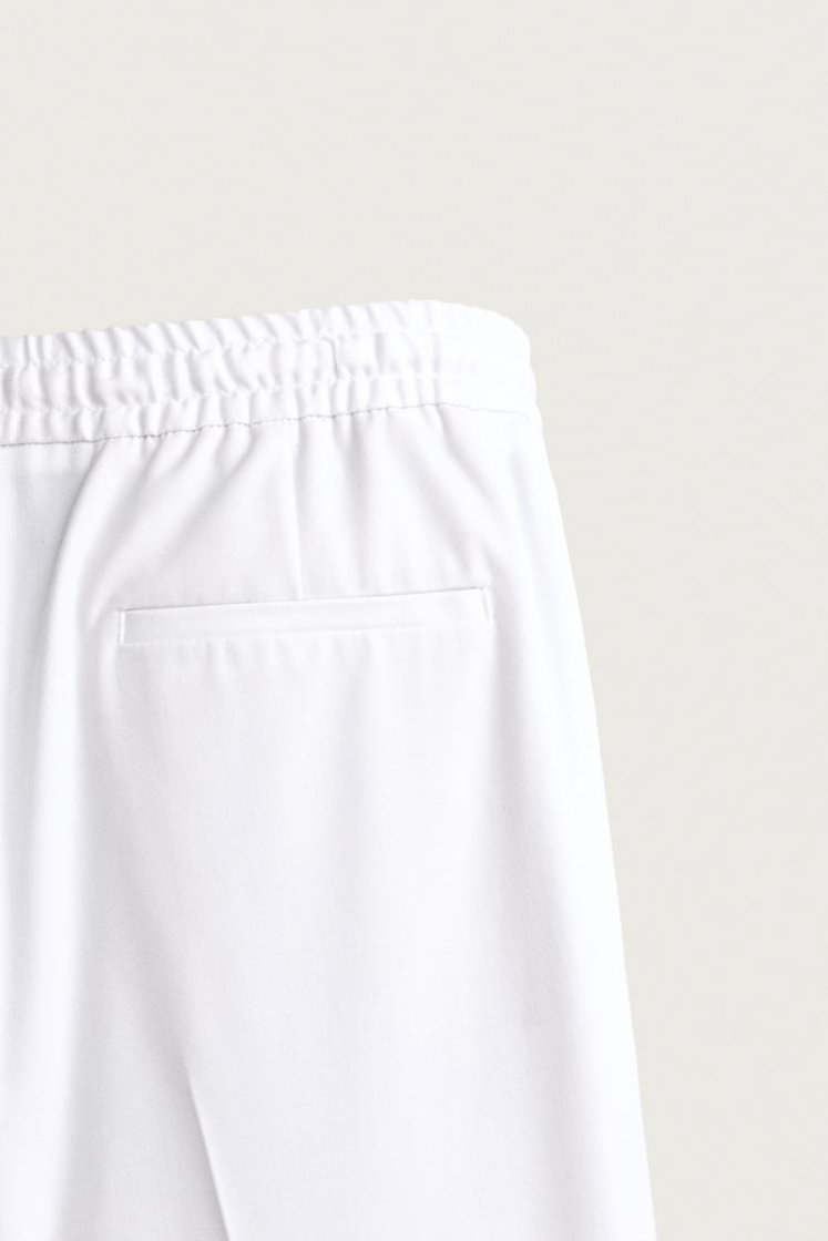 Zara COMFORT JOGGER WAIST PANTS — White