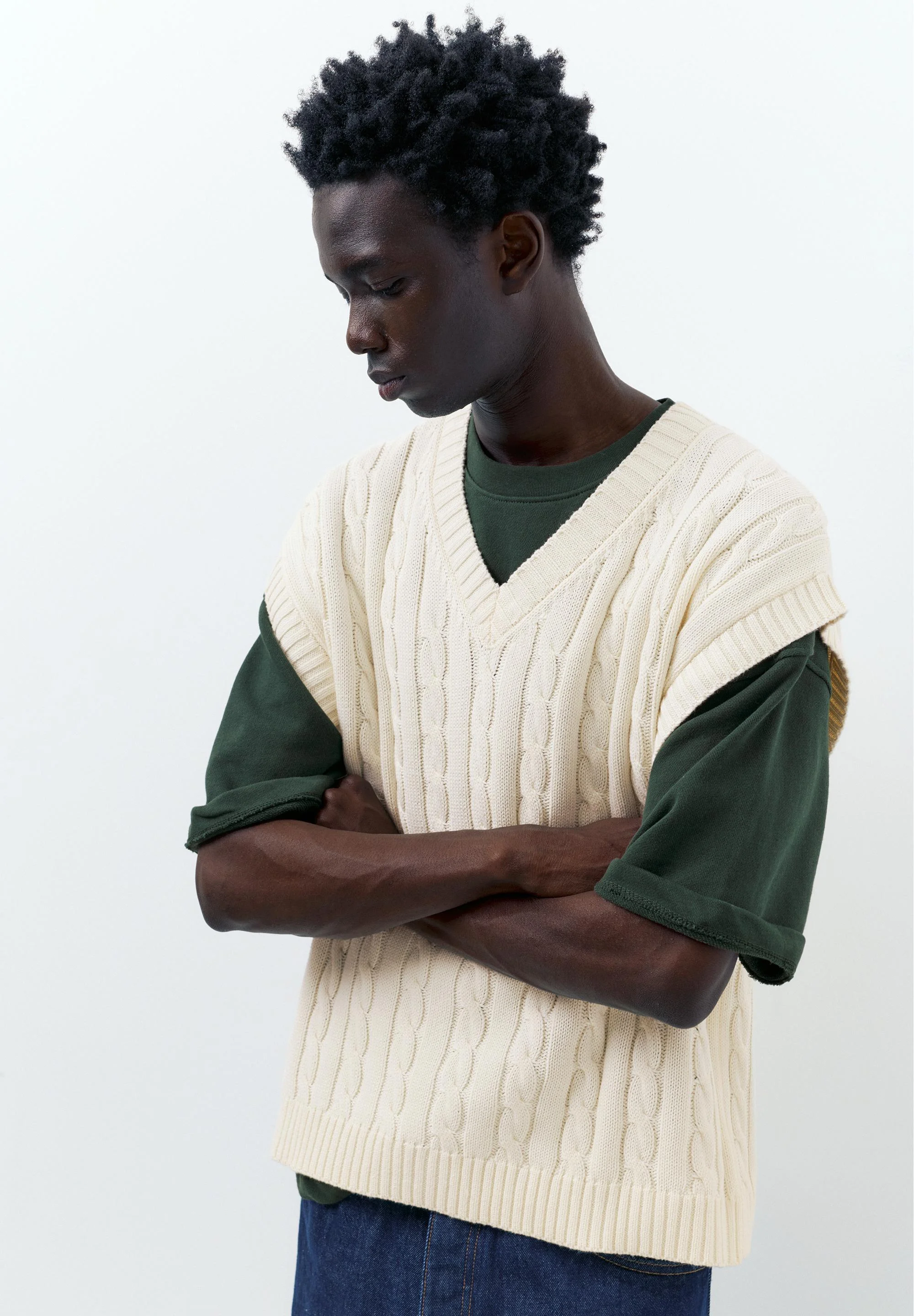 Gilet Col V Torsadé