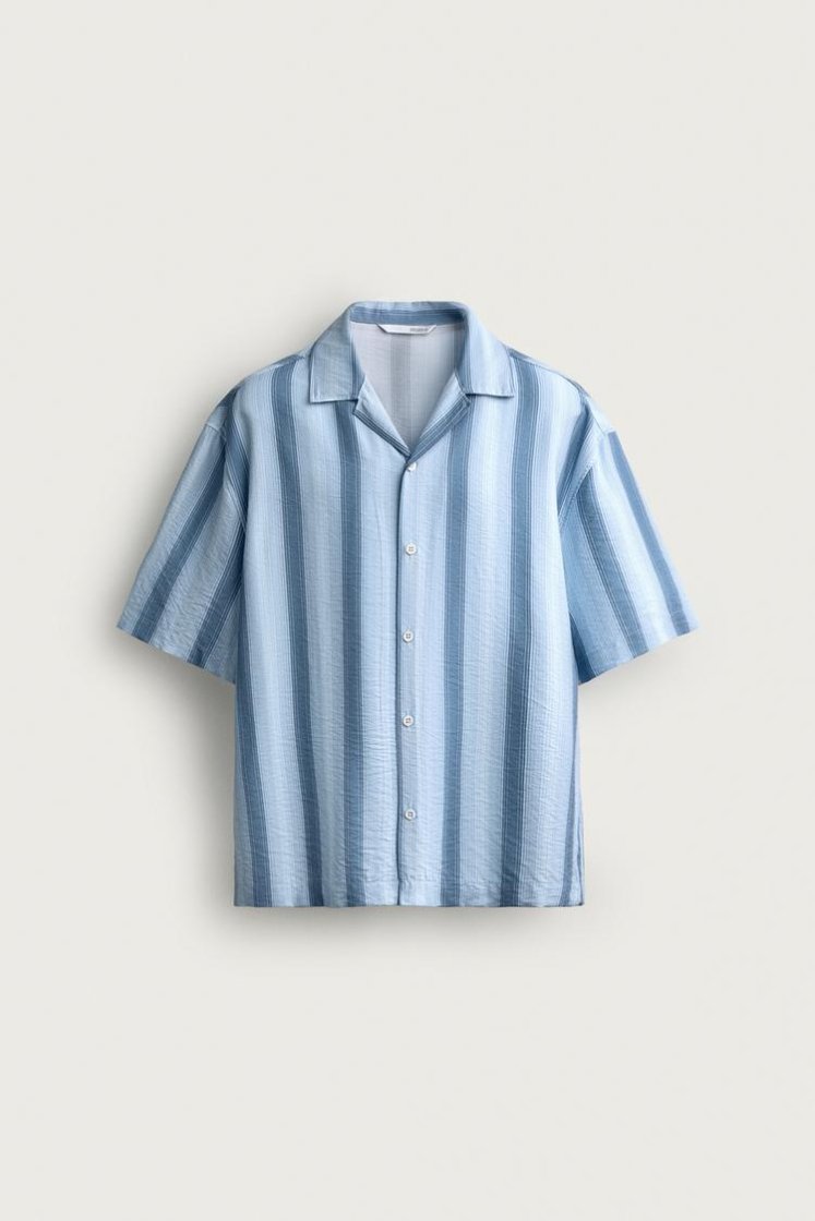 Zara CHEMISE RELAXED FIT À RAYURES — rayures
