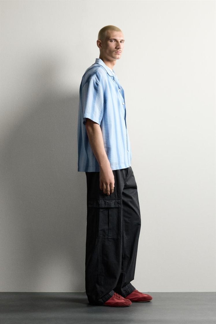 Zara CHEMISE RELAXED FIT À RAYURES — rayures