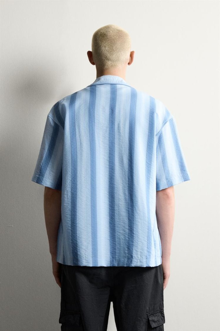 Zara CHEMISE RELAXED FIT À RAYURES — rayures