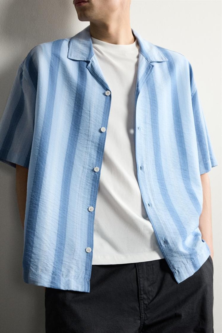 Zara CHEMISE RELAXED FIT À RAYURES — rayures