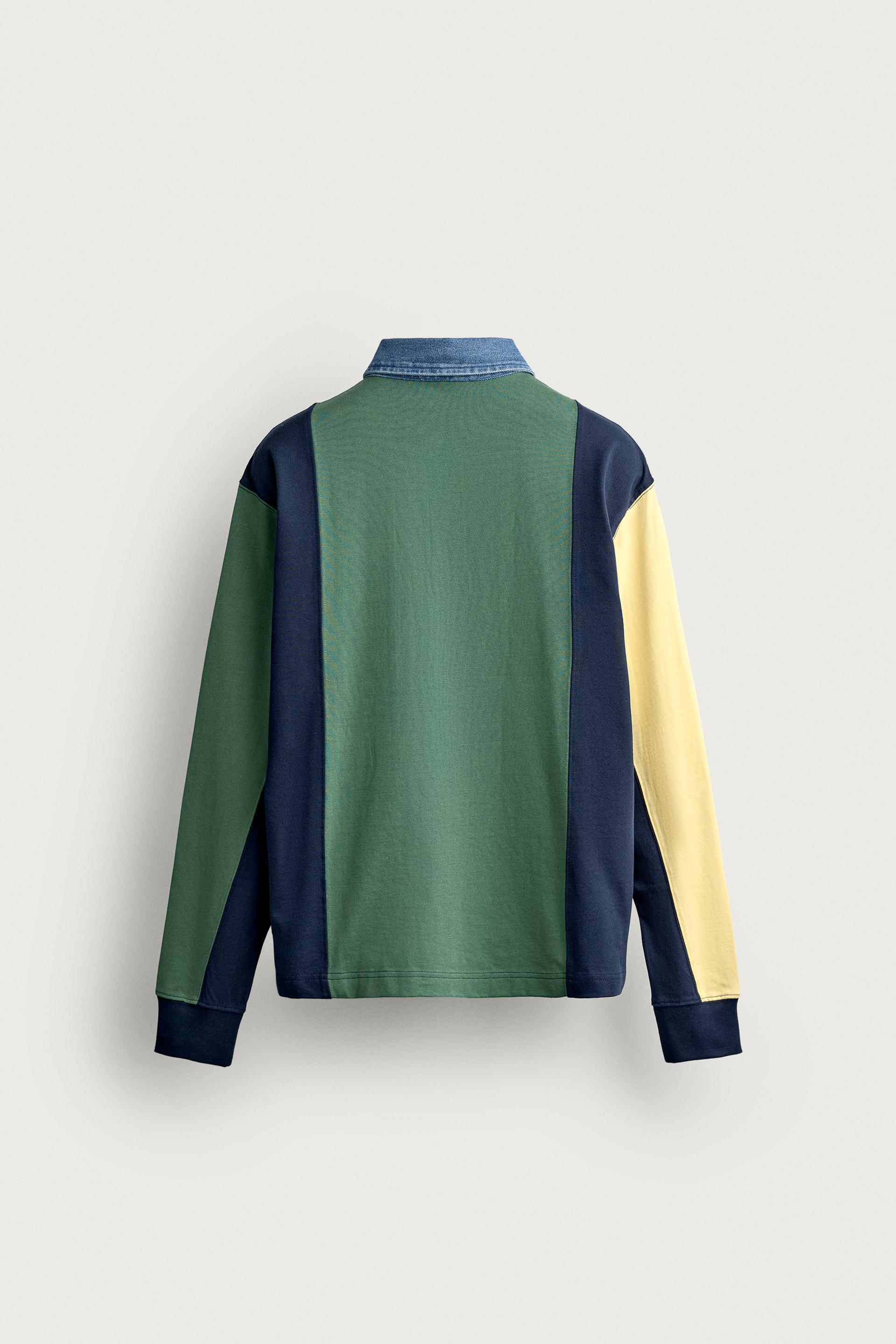 Zara POLO RAYURES COL CONTRASTE FRUIT OF THE LOOM ™ — Multicolore