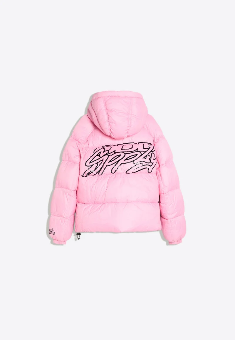 Bershka Pink Puffer Jacket — Pink