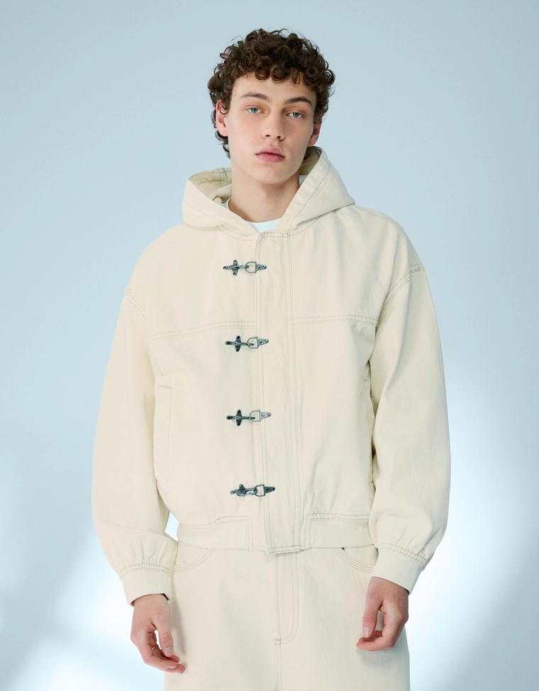 Bomber Crème à Fermetures