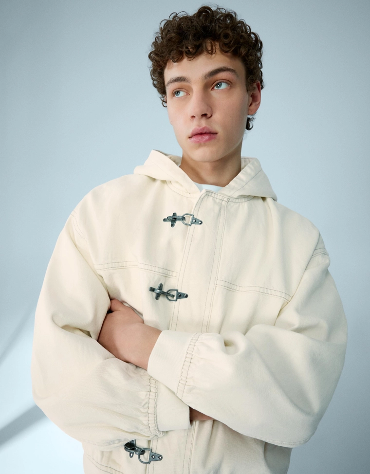 Bomber Crème à Fermetures