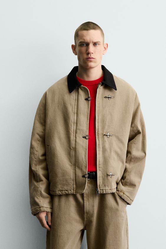 Veste ample à brandebourgs