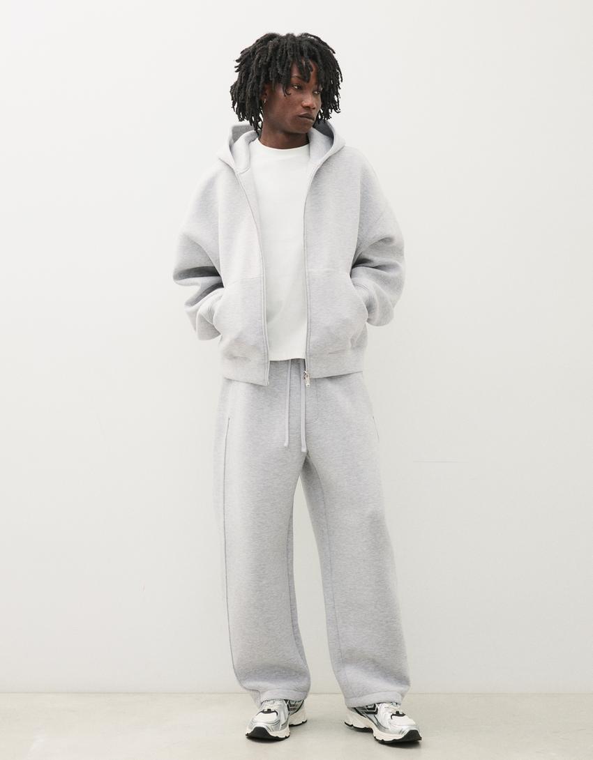 Bershka Pantalon balloon fit technique — Gris