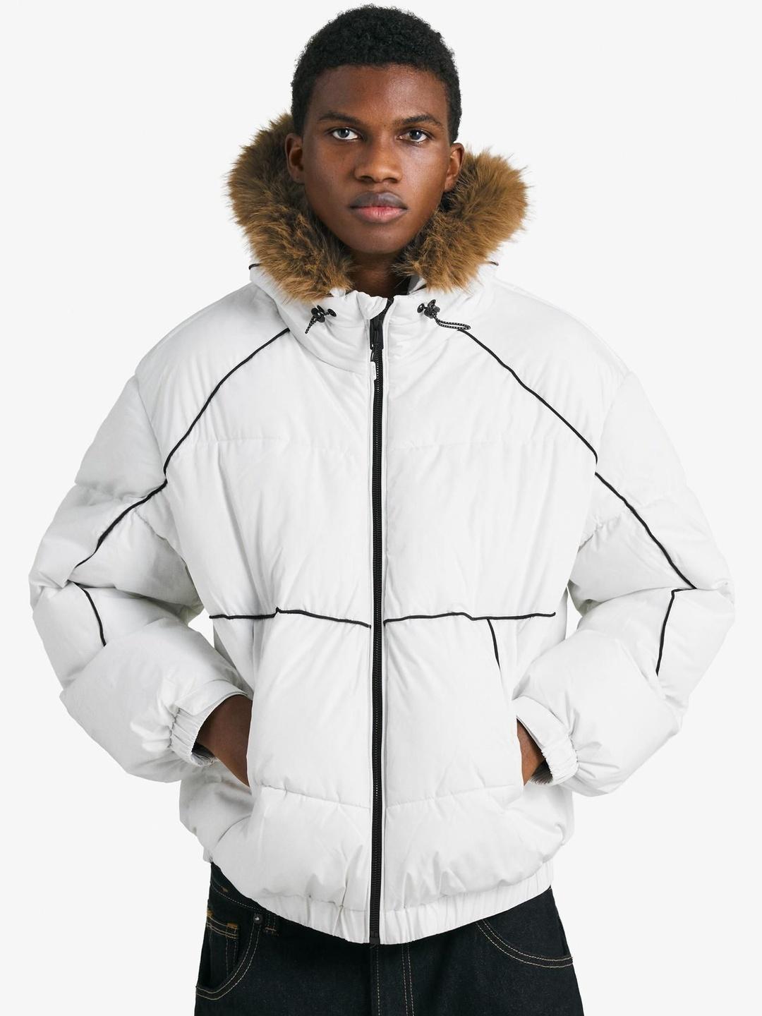 Doudoune Capuche Fausse Fourrure