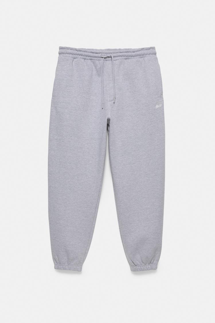 Pull&Bear Relaxed Fleece Joggers — grey