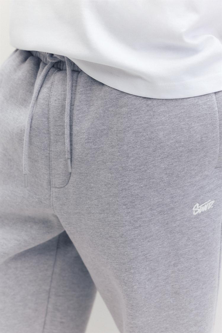 Pull&Bear Relaxed Fleece Joggers — grey