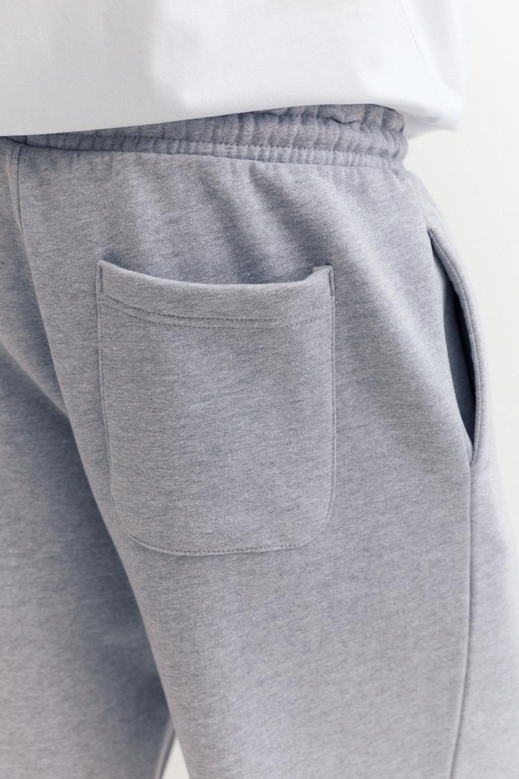 Pull&Bear Relaxed Fleece Joggers — grey