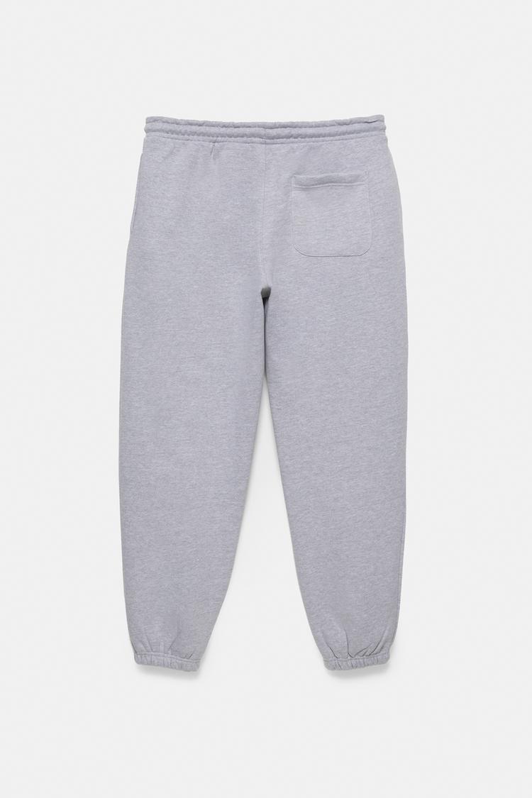 Pull&Bear Relaxed Fleece Joggers — grey