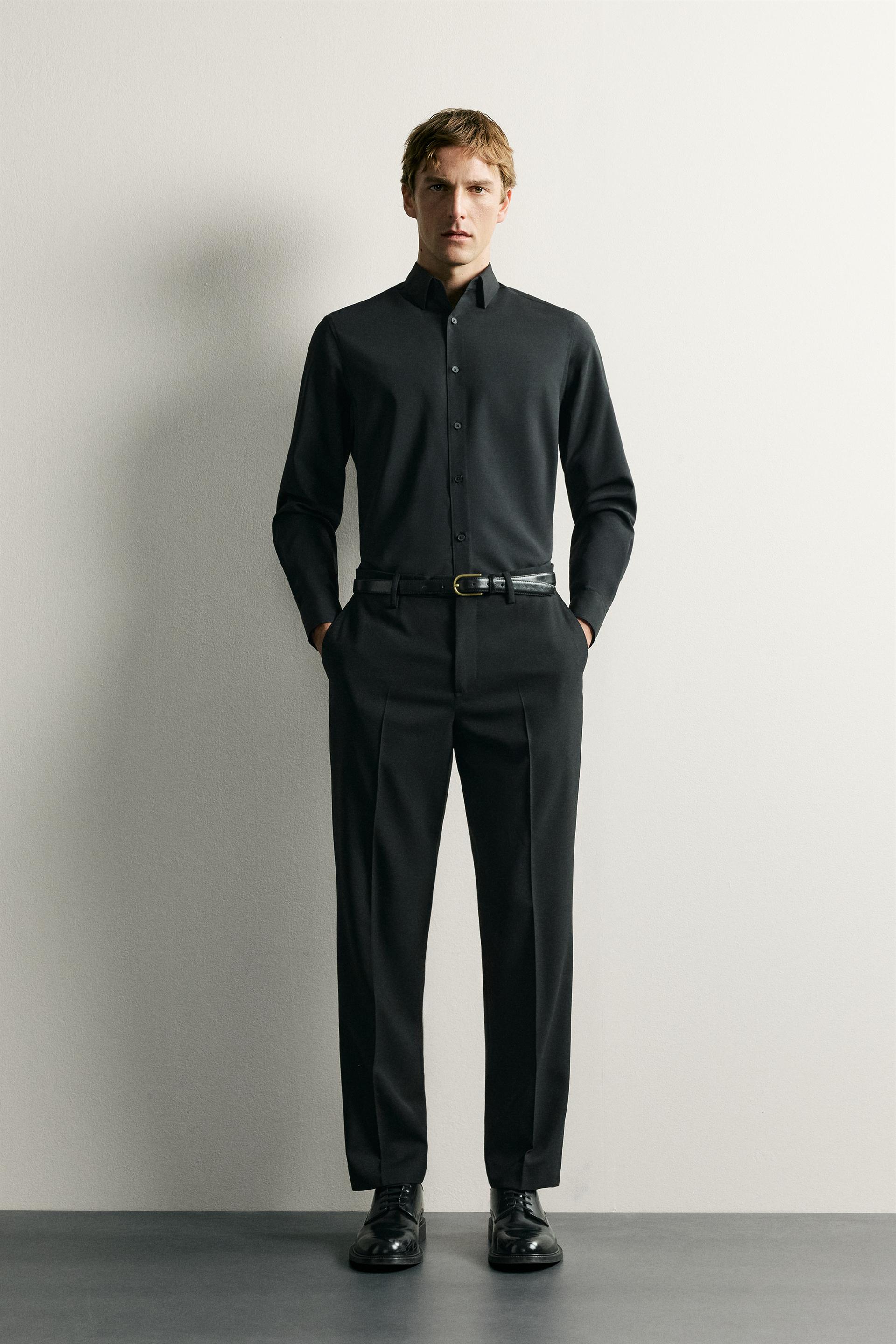 Zara CHEMISE regular fit — Noir