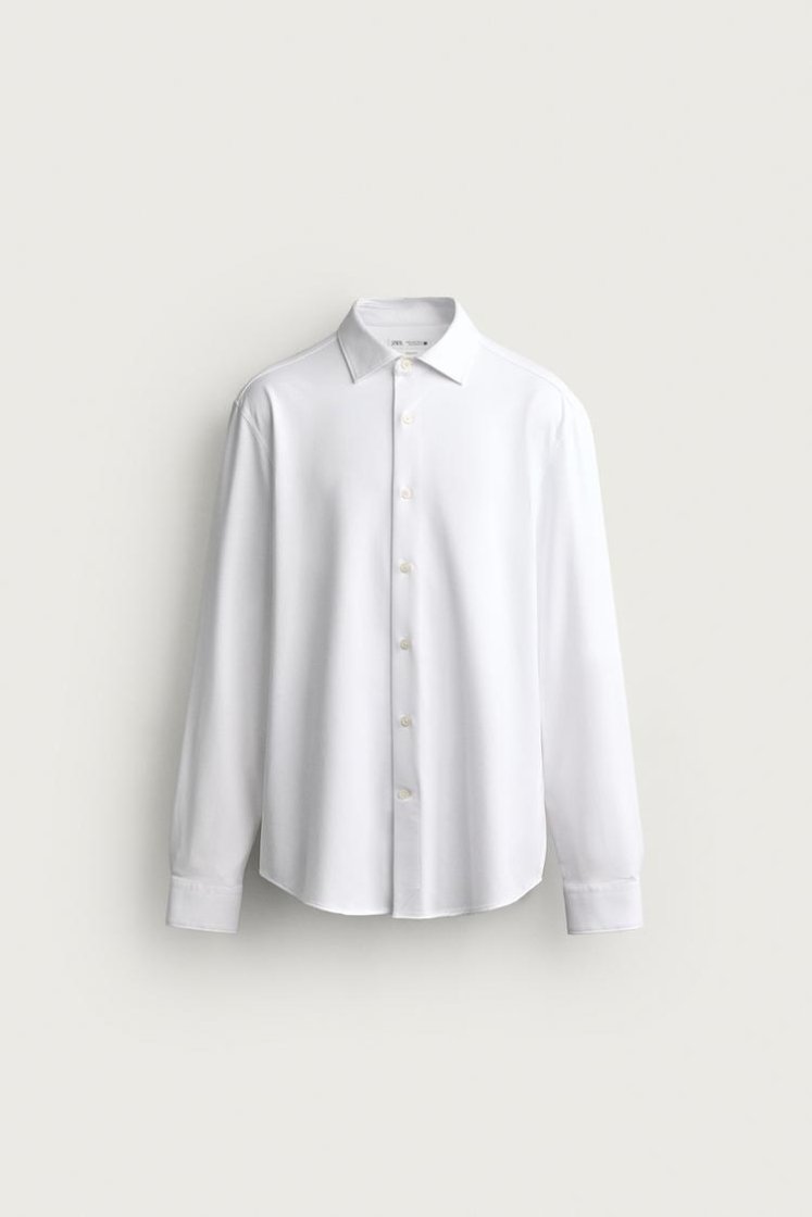 Zara CHEMISE regular fit — Blanc