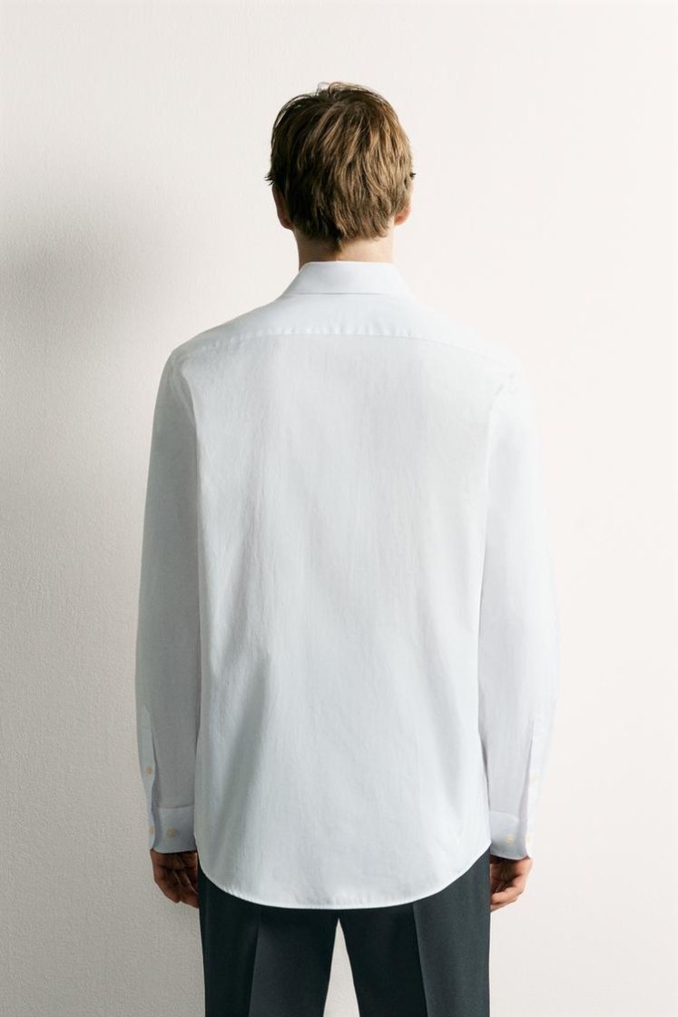 Zara CHEMISE regular fit — Blanc