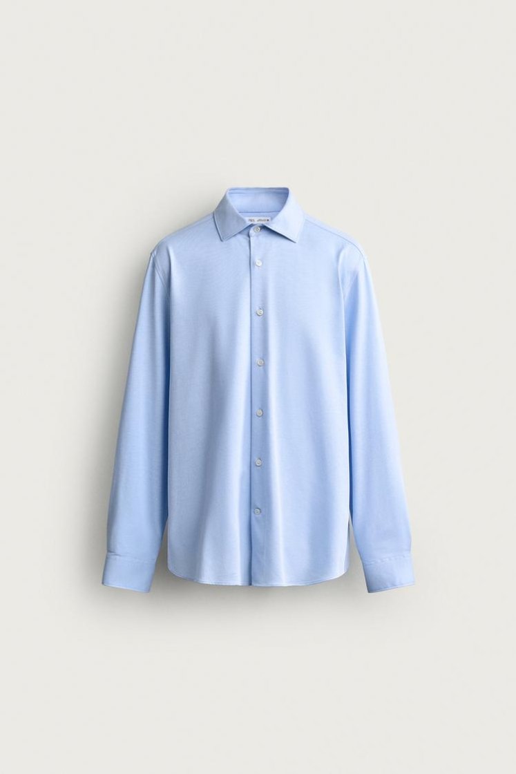 Zara CHEMISE regular fit — Bleu ciel