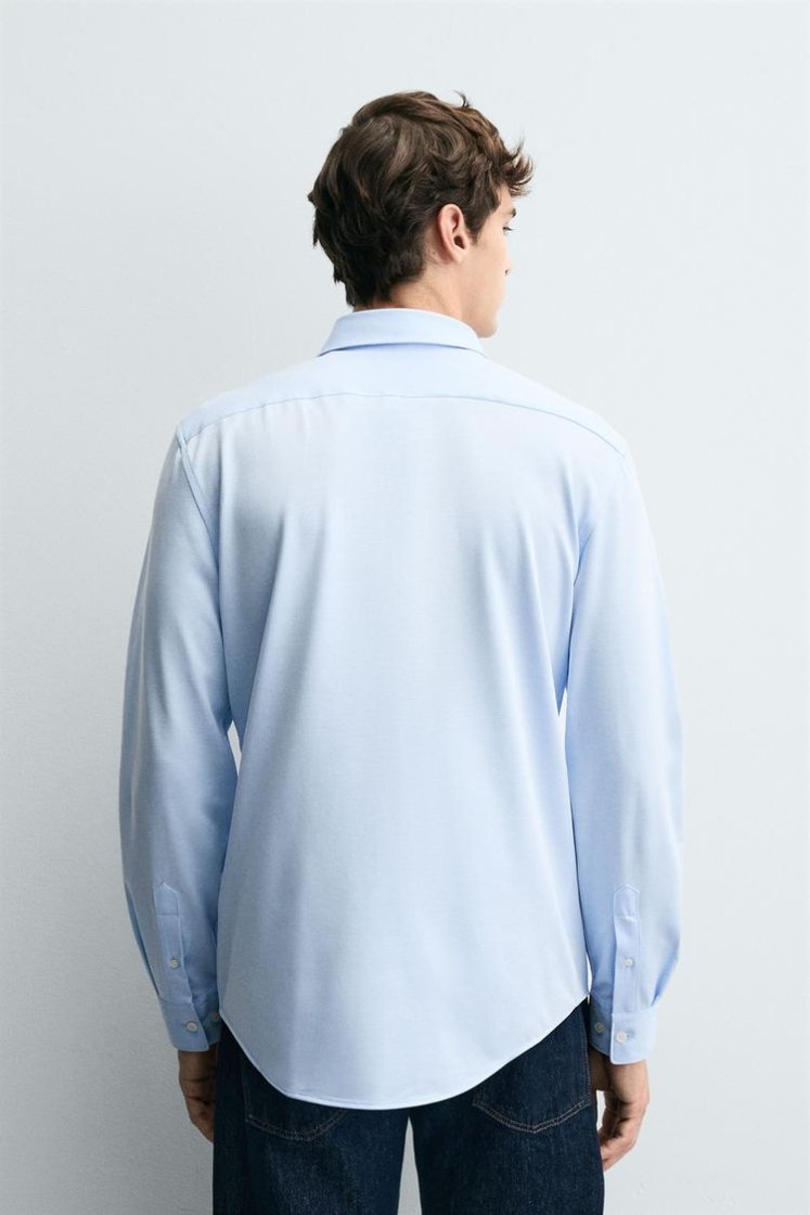 Zara CHEMISE regular fit — Bleu ciel