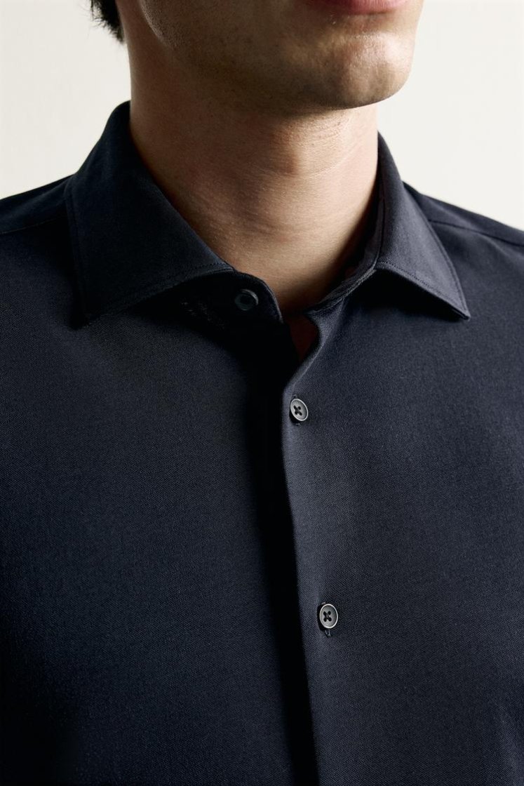 Zara CHEMISE regular fit — Bleu marine
