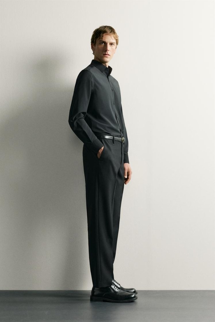 Zara CHEMISE regular fit — Noir